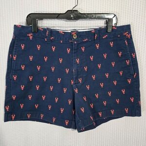 J. Crew Mens Lobster Novelty Print Nautical Shorts Size 35 Outdoors Lightweight